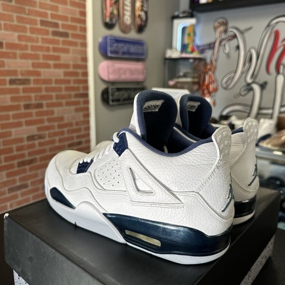 314254-107 AUTHENTIC Jordan 4 Retro Legend Blue Columbia